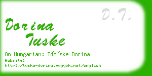 dorina tuske business card